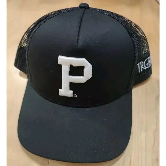 Portland Gear Hat “P” Black Adjustable Trucker Cap Vented adult Oregon - Picture 2 of 8